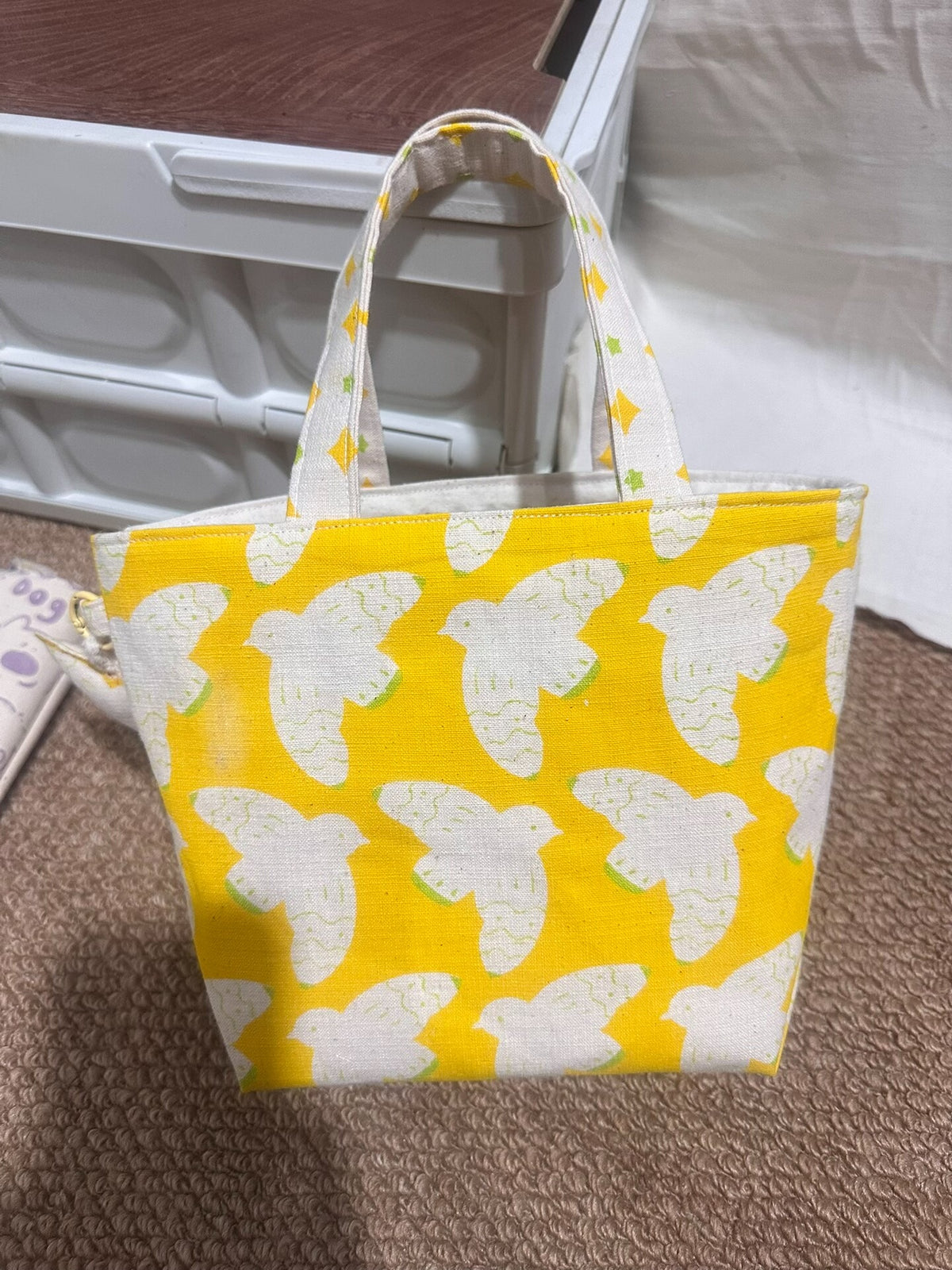 Handmade Lemon Bird Small Tote