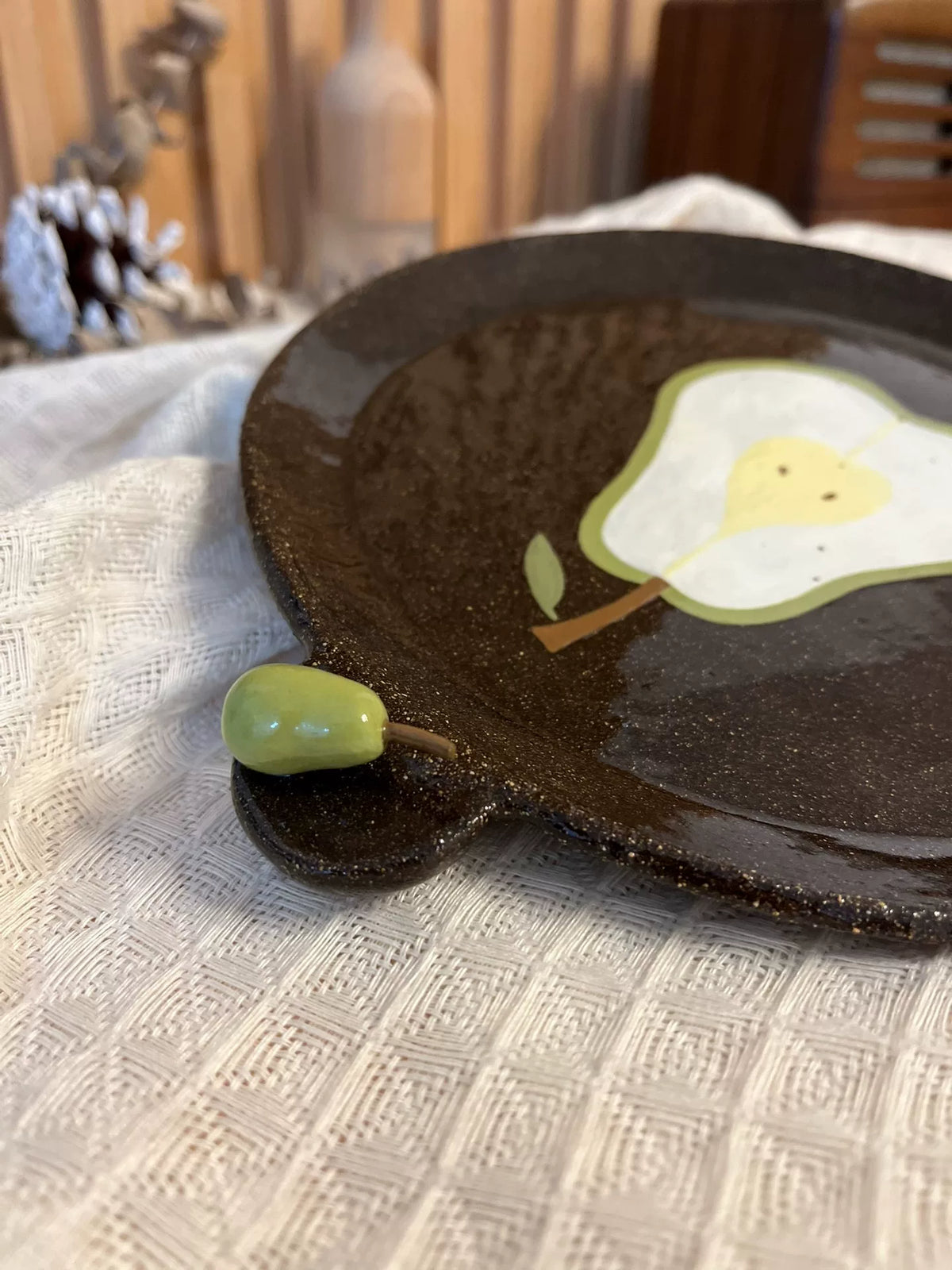 Handmade Ceramic Pear Shaped Plate