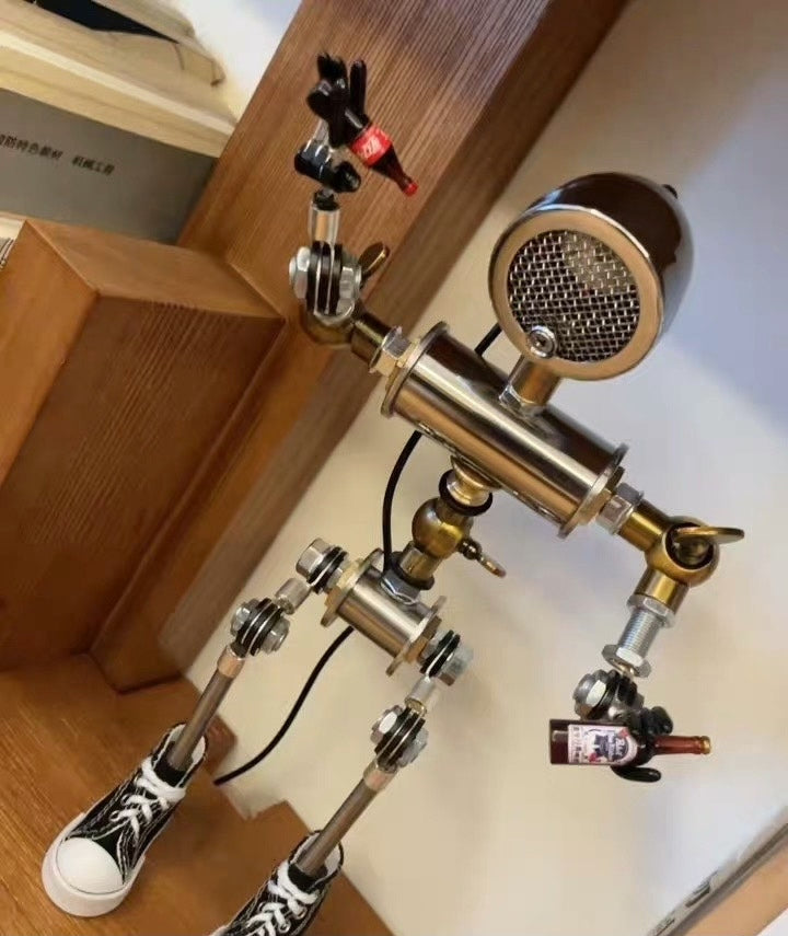 Artikulierte Roboter-Schreibtischlampe Steampunk Metall