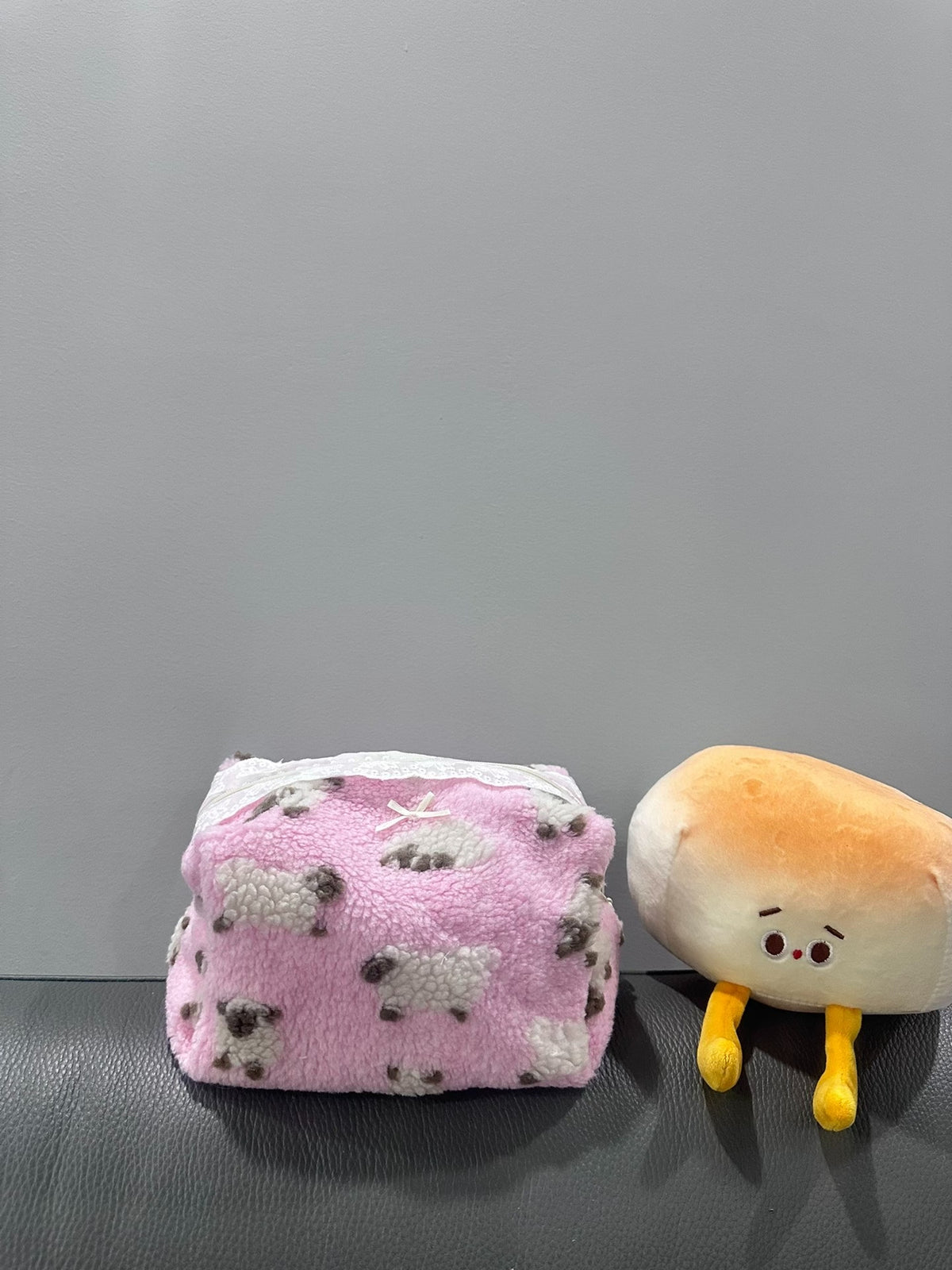 Handmade Plush Sheep Cosmetic Bag