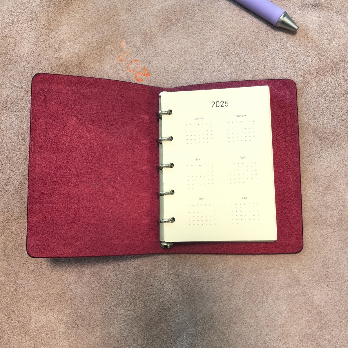 Italian Wax Leather M5 Loose Leaf Notebook