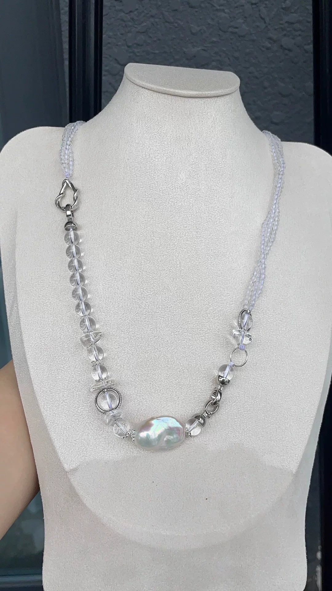 Detachable Freshwater Baroque Pearl Necklace Set