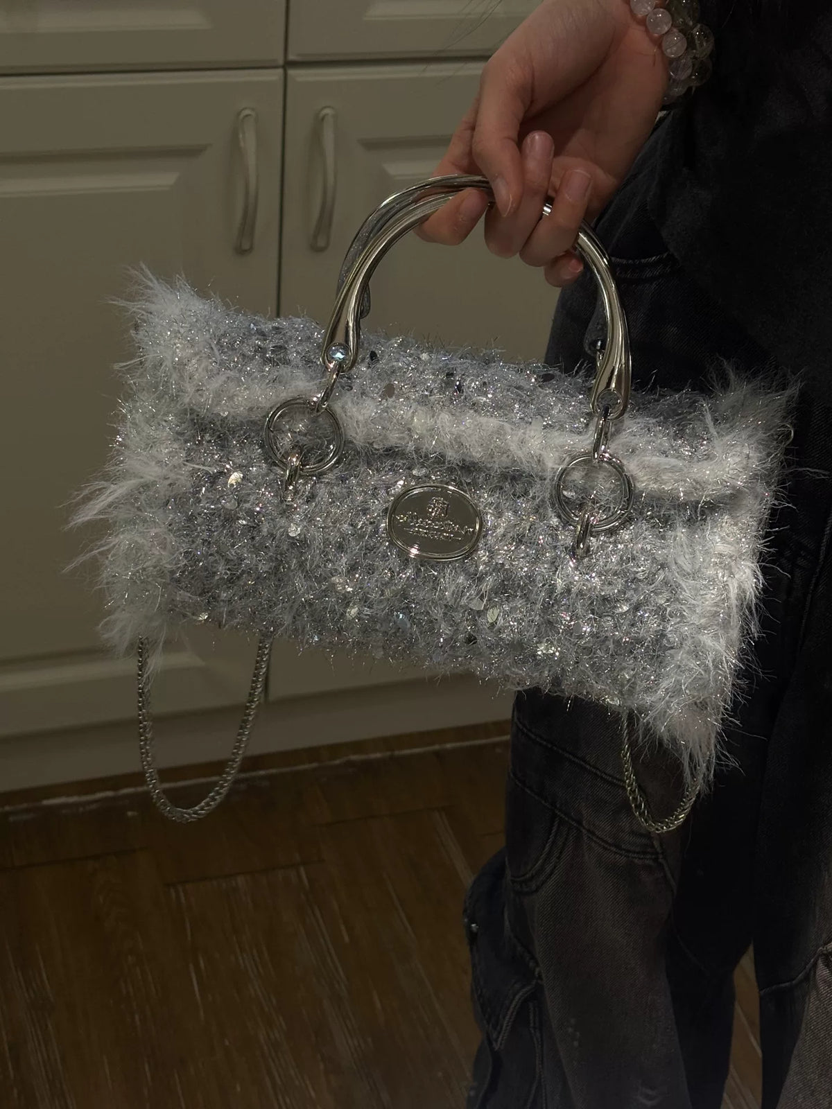 Hand Crocheted Compact Handbag