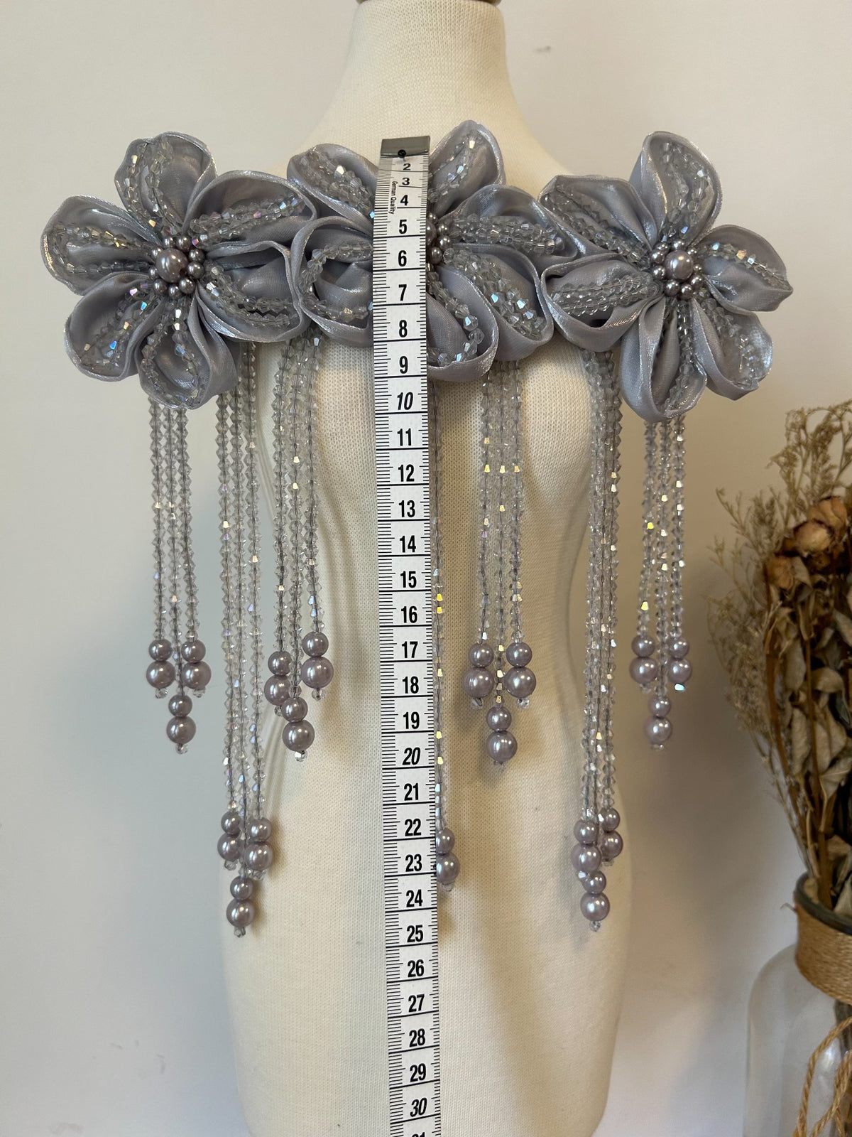 Zilvergrijs Crystal Tassel Lolita Haaraccessoire