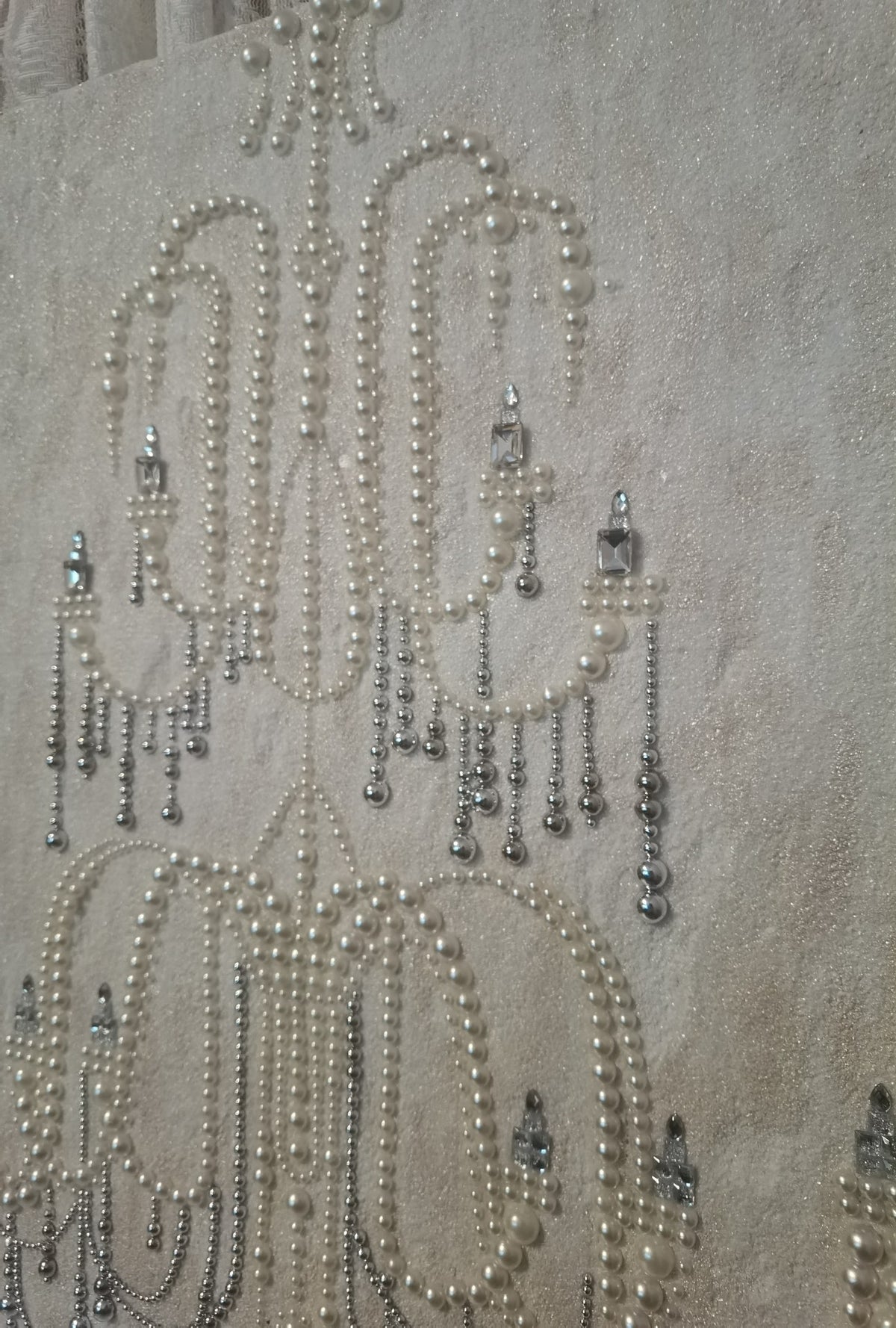 Pearl Chandelier Textured Wall Art Panel