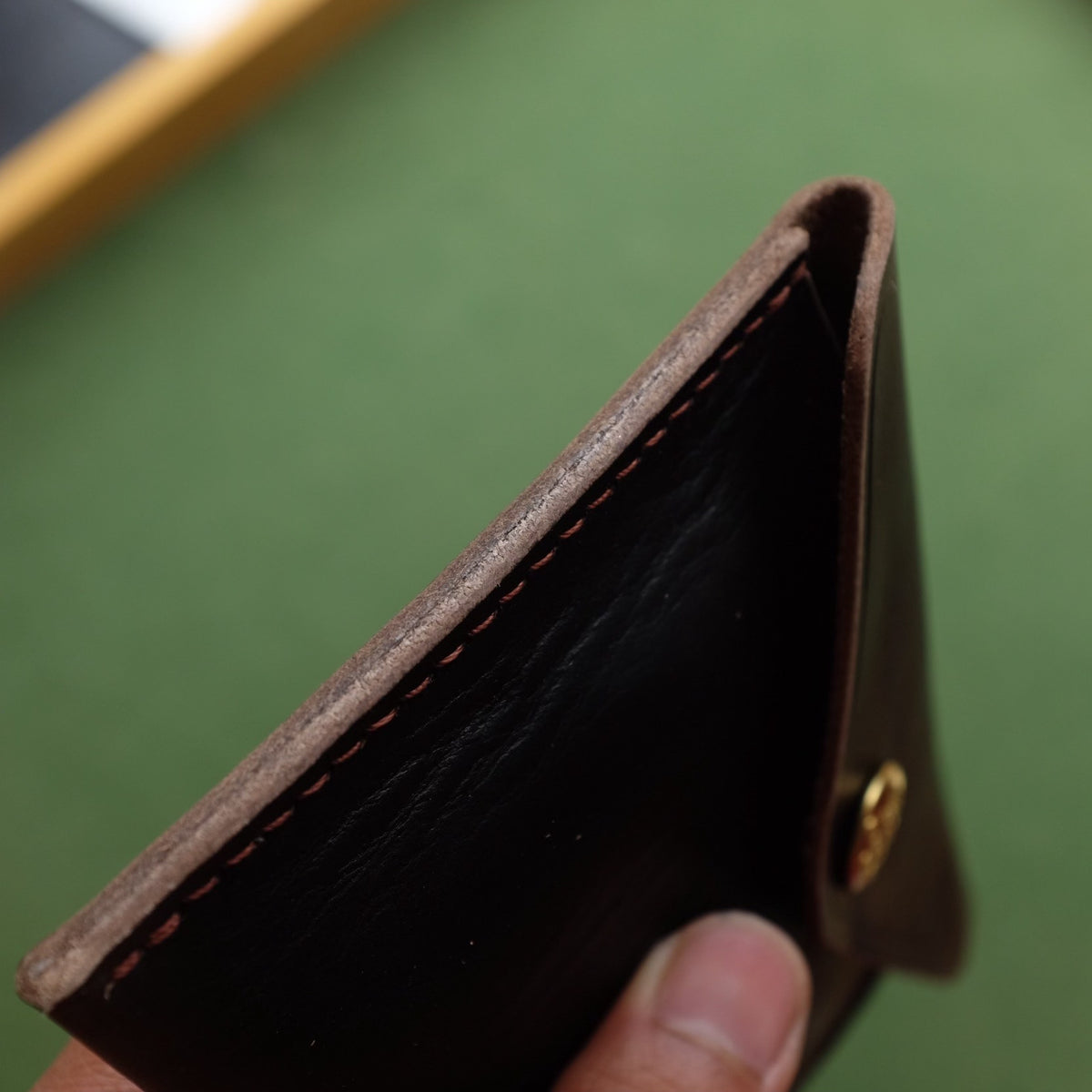 Horween CXL Tea Core Leather Coin Wallet