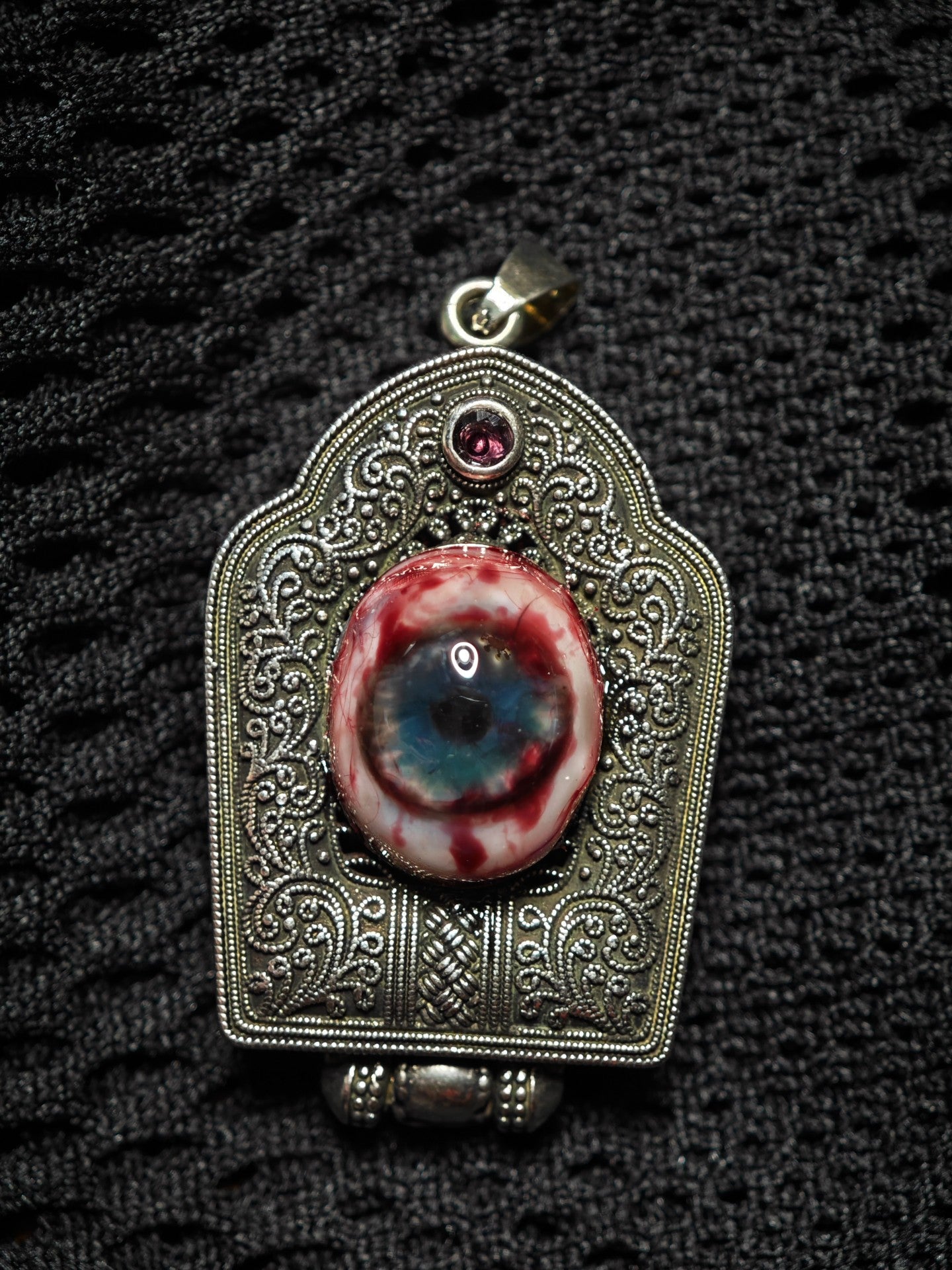 Cthulhu Eye Pendant with Hidden Compartment