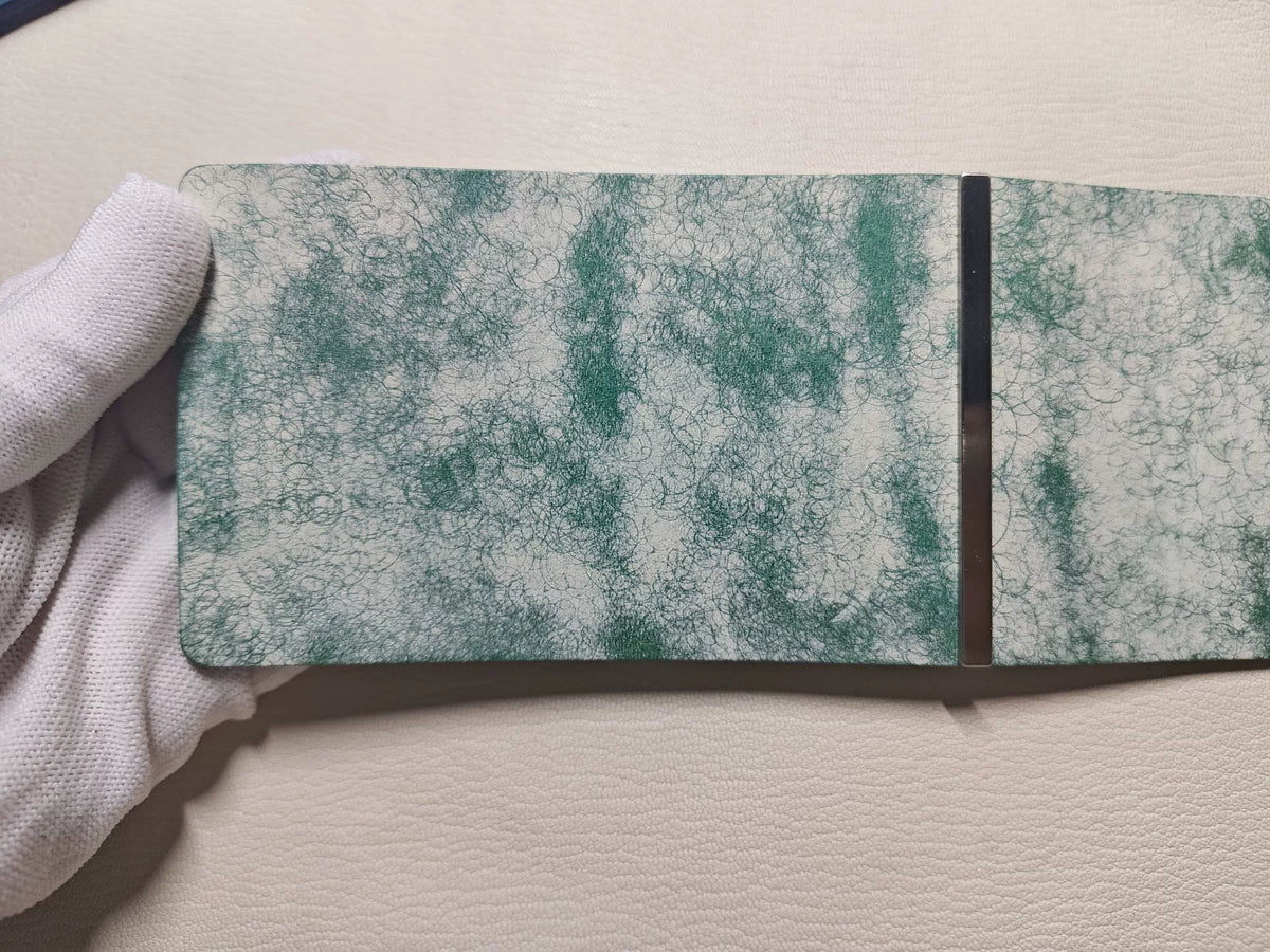 Funda para cuaderno de hojas sueltas en cuero verde menta