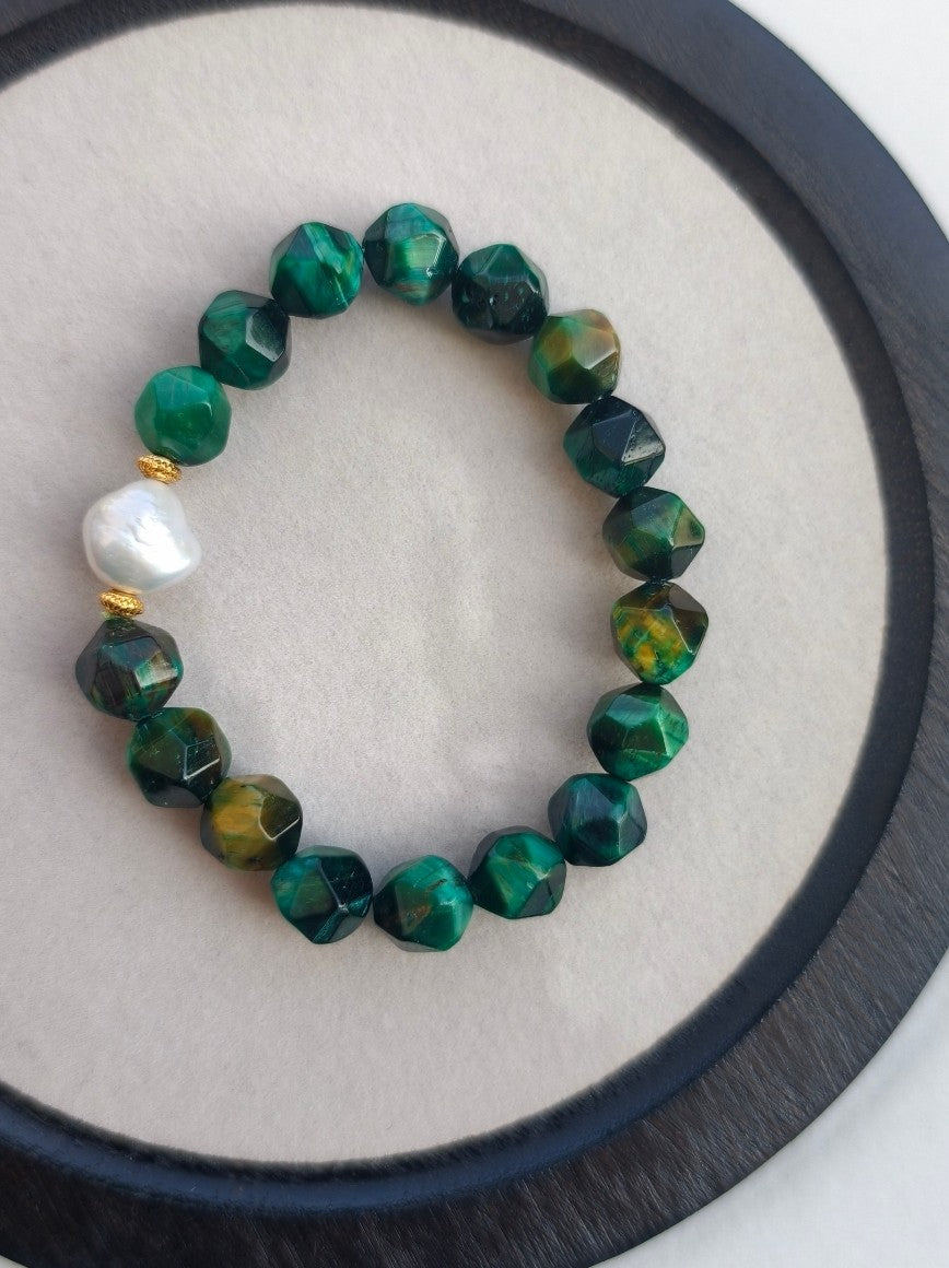 Green Tiger Eye Stone Bracelet