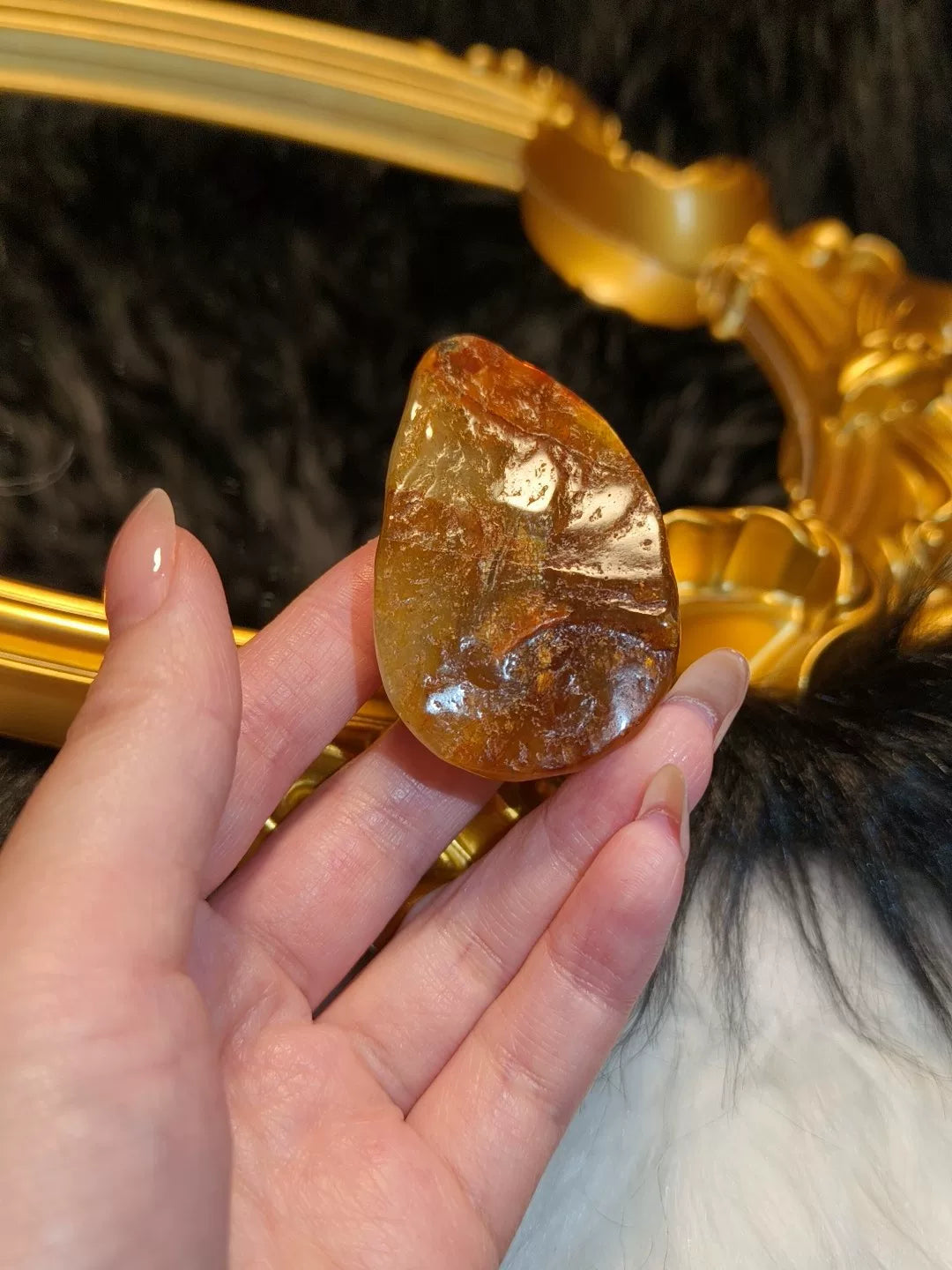 天然岫玉 魚躍龍門 手把件