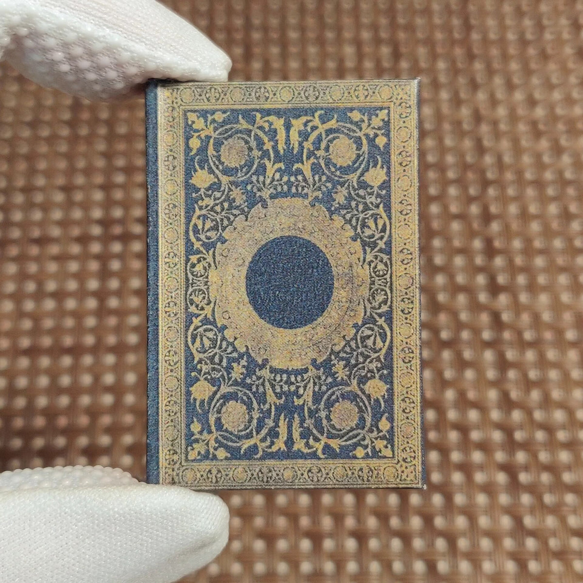 Miniature Book 1/6 Scale Blue Gold