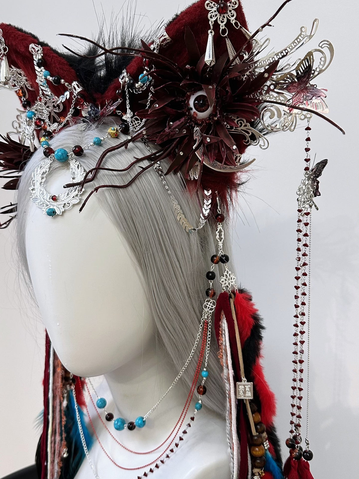 Cosplay Animal Ear Headpiece Necklace Set
