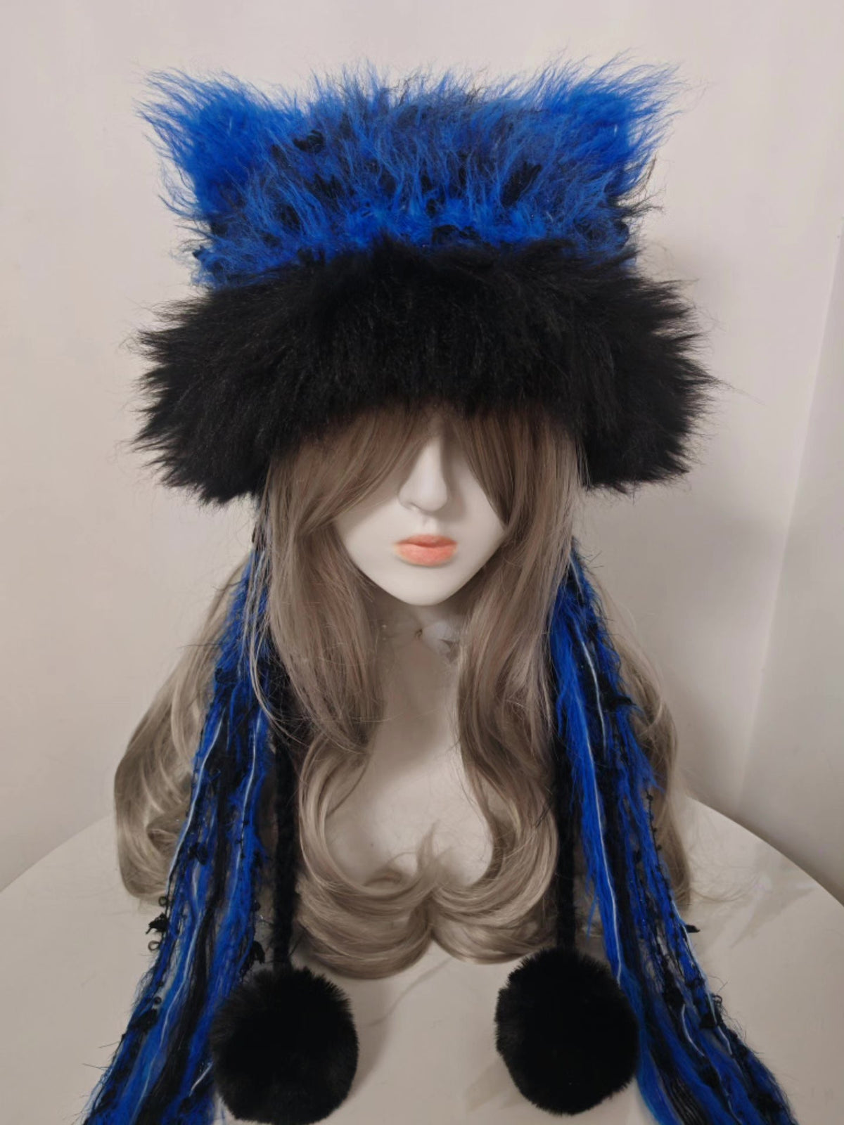 Blue Cat Ear Fur Hat