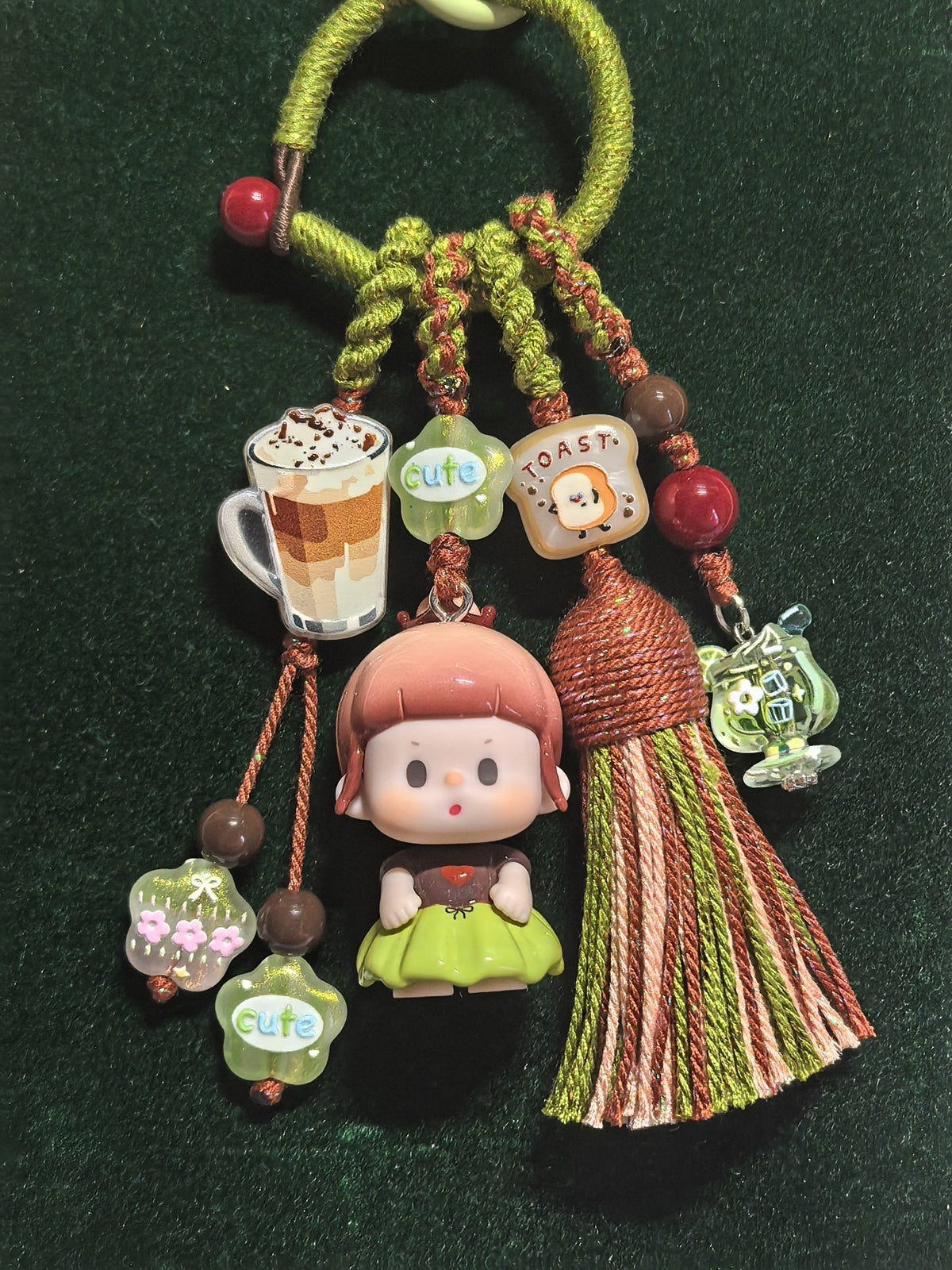 Kawaii Girl Figurine Charm Keychain