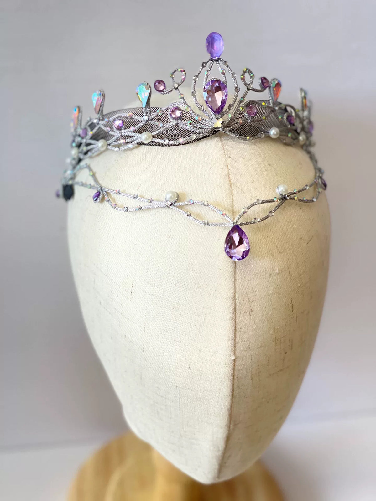 Ballet Crown Tiara with Lilac Violet Crystal