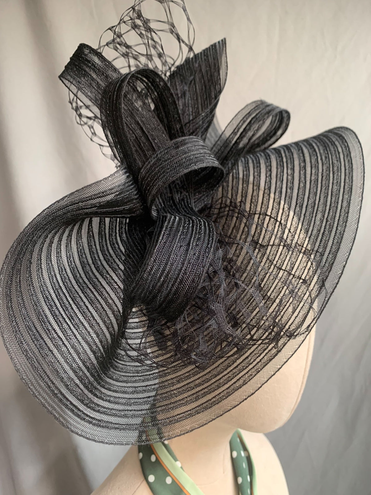 Black Woven Banquet Headpiece Fascinator