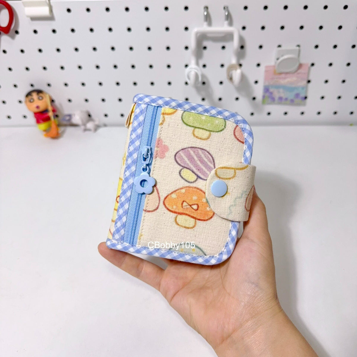 Mushroom Pattern Fabric Pouch Wallet
