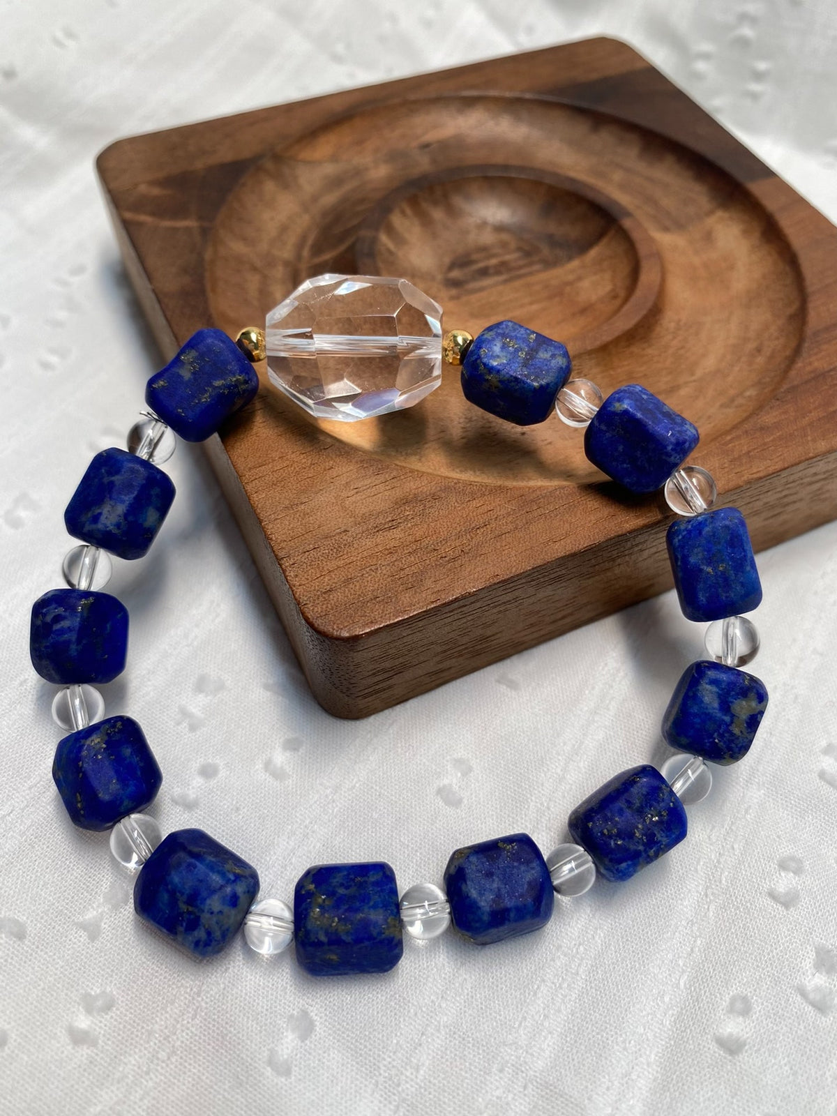 Lapis Lazuli Quartz Beaded Bracelet