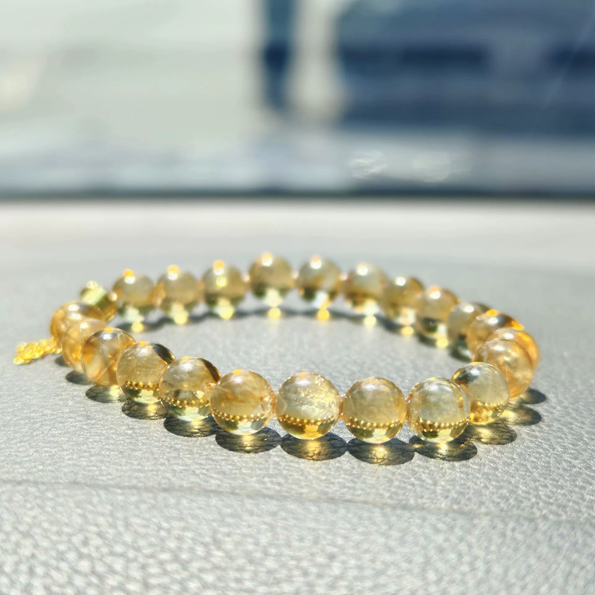 Pulseira de Quartzo Citrino Natural 8.3mm