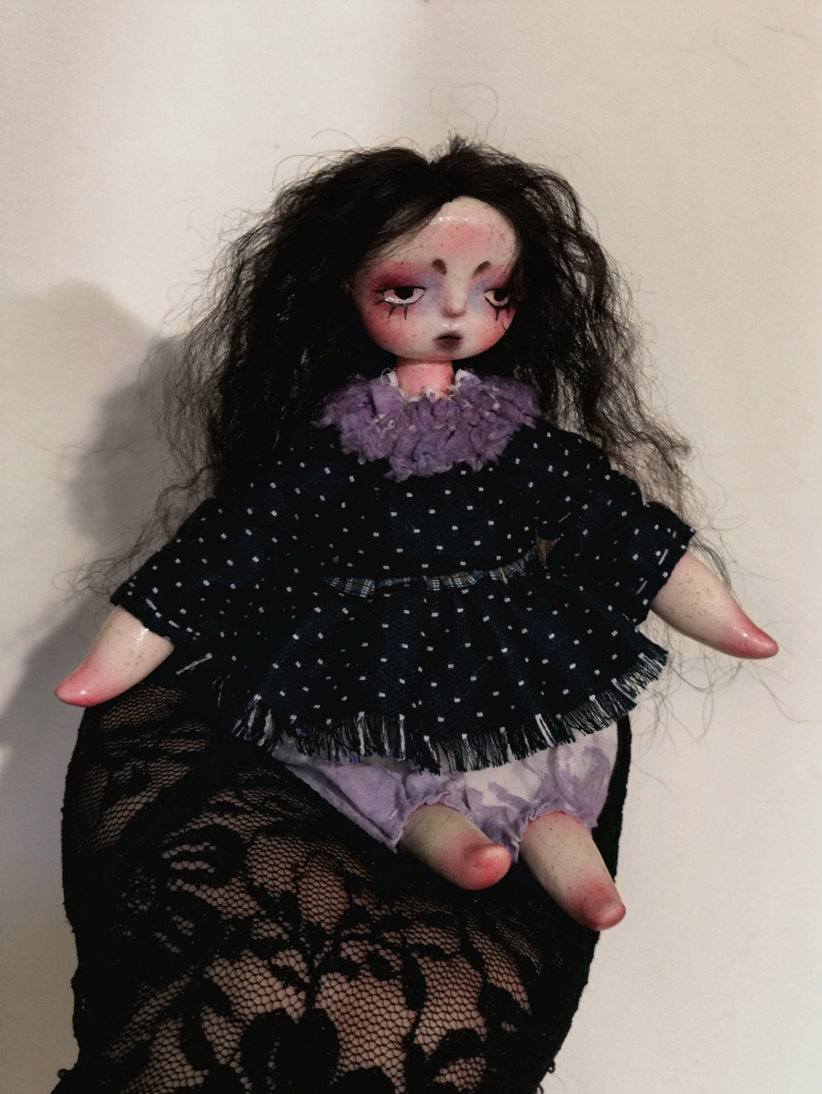 Handcrafted Art Doll with Glossy Finish