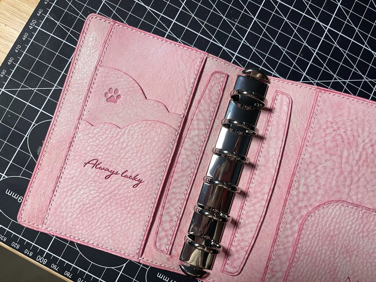 A7 ピンク ルリーフノートカバー