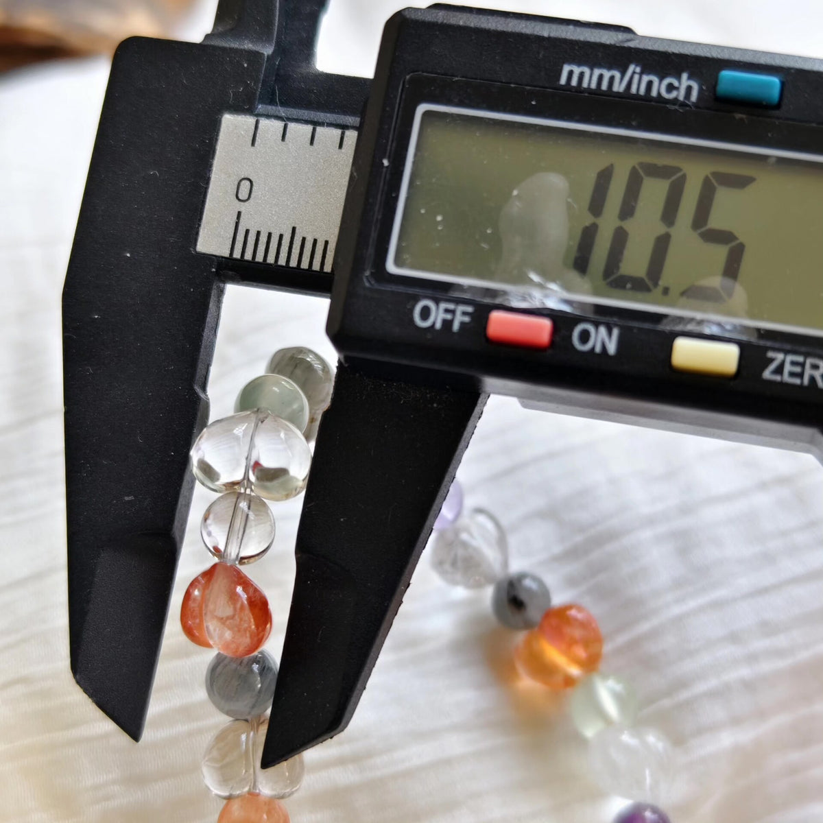 Mixed Gemstone Peach Bead Bracelet