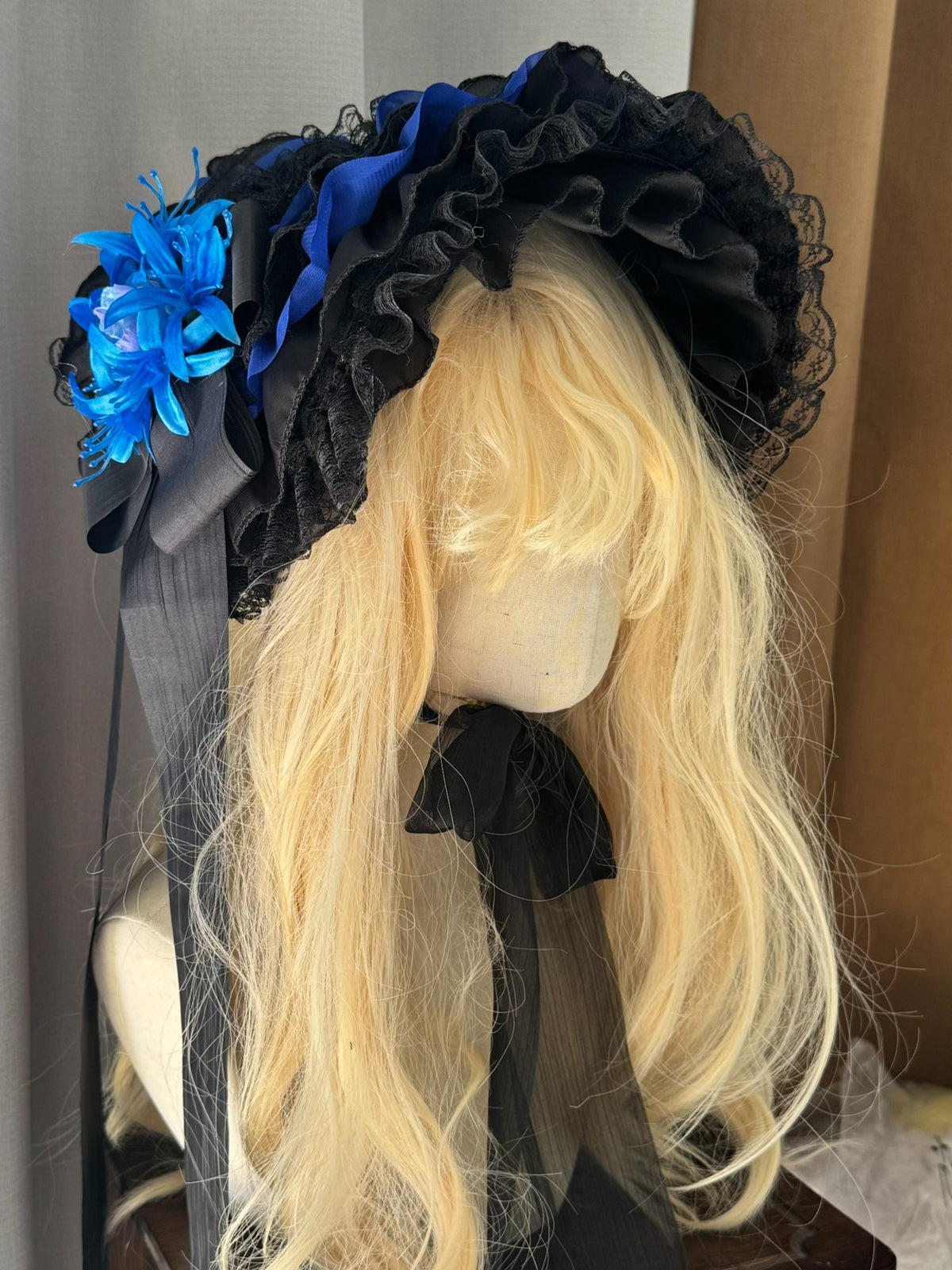 Handcrafted Lolita Hat with Pearl Tassels