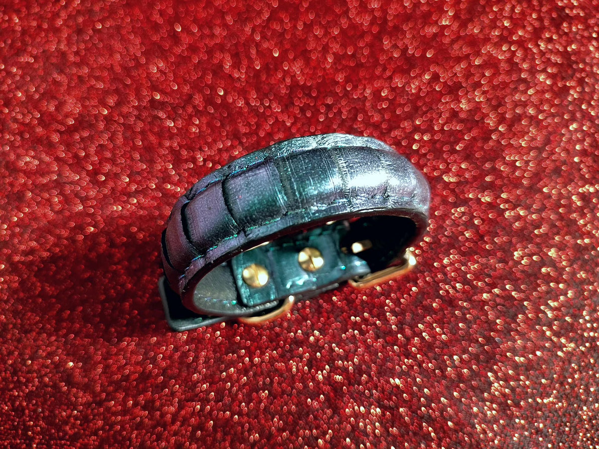 Green Purple Gradient Reptile Skin Bracelet