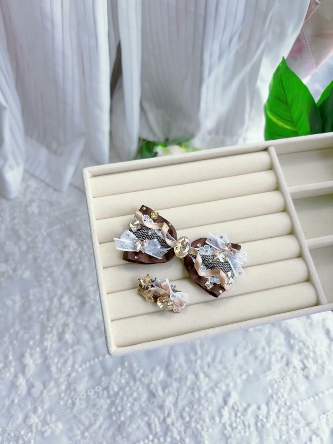 Conjunto de pinzas para mascotas Maillard Bridal hecho a mano