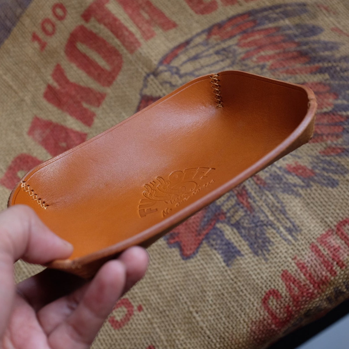 Honey Tochigi Leather Valet Tray