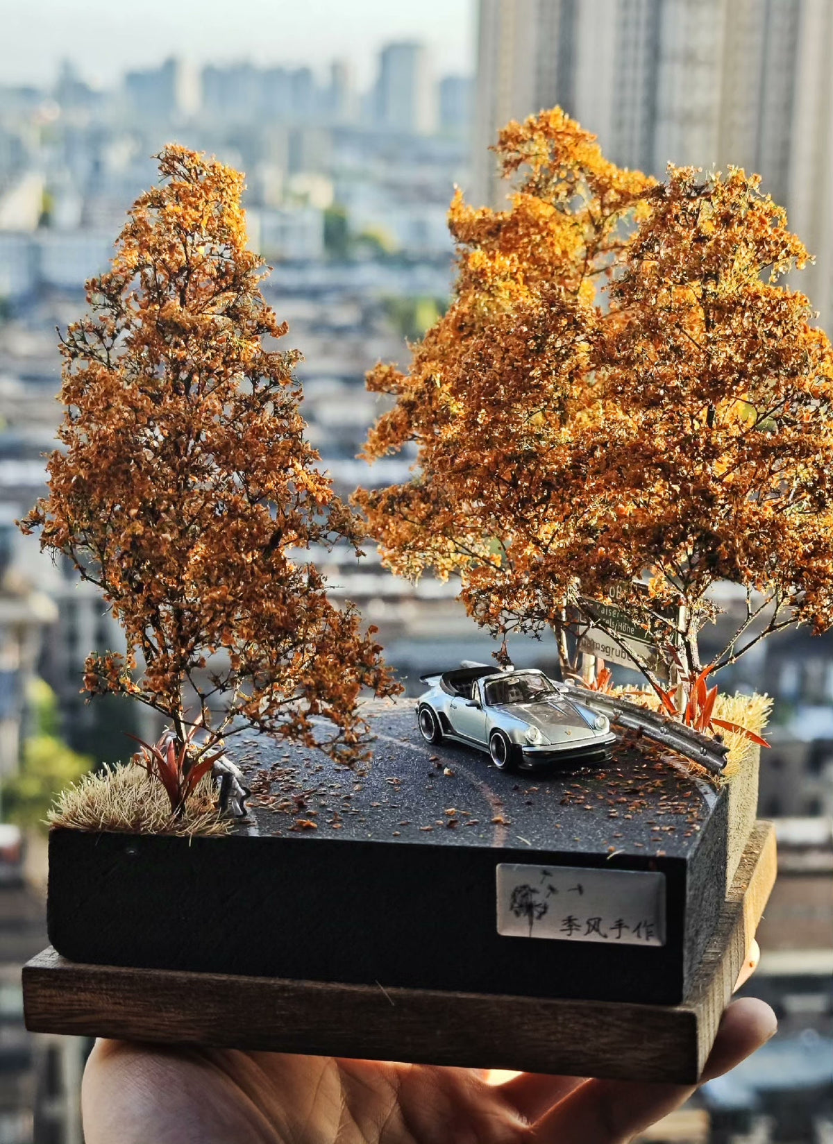 1/64 Herfst Gebogen Weg Diorama
