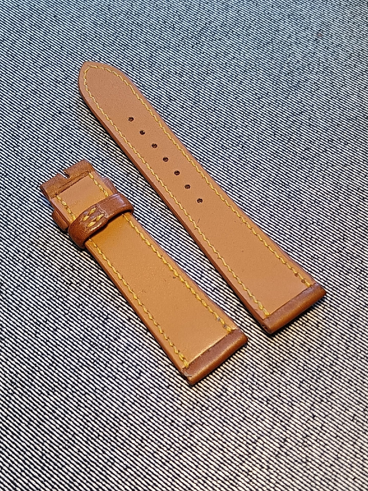 Brown Leather Watch Strap 22mm to 18mm