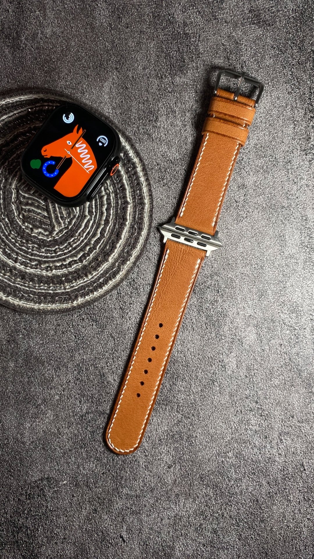 Handcrafted Leather Smartwatch Strap Tan