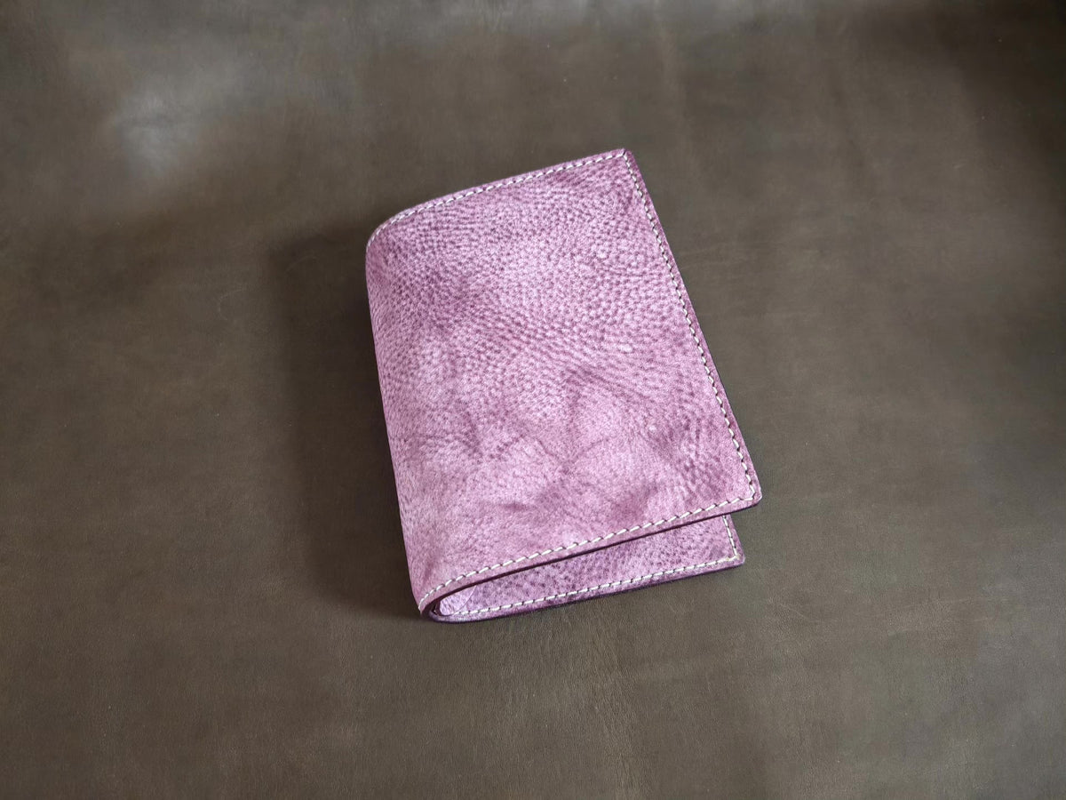 Handmade Purple Leather Ring Binder Cover