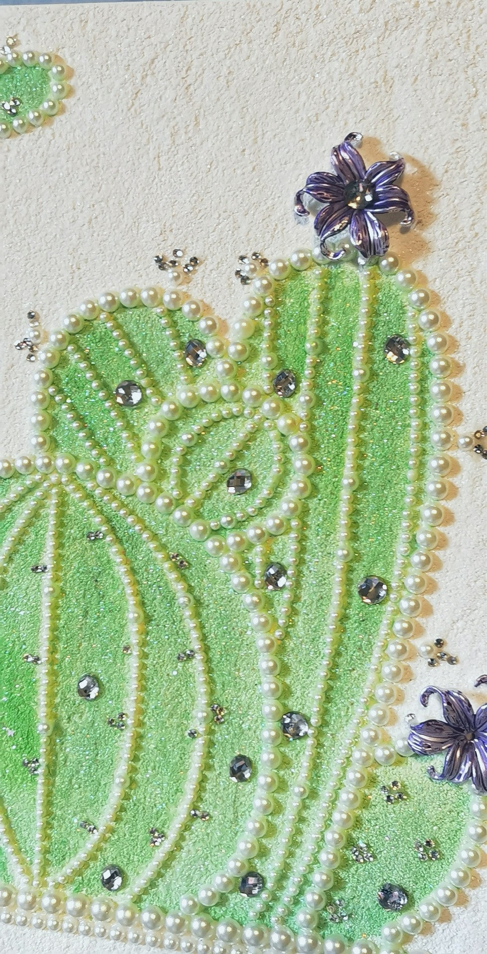 Quartz Sand Cactus Pearl 3D Artwork