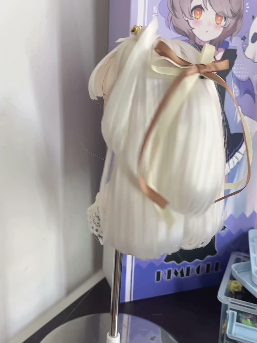 White Twin Tail Doll Wig