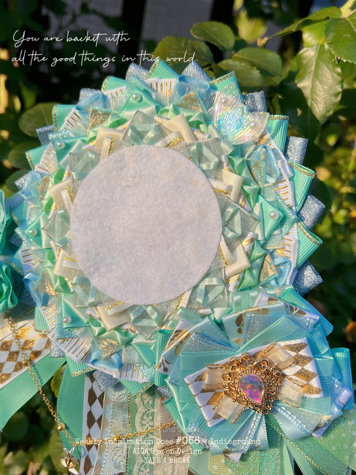 Blue-Green Badge Holder with Chain