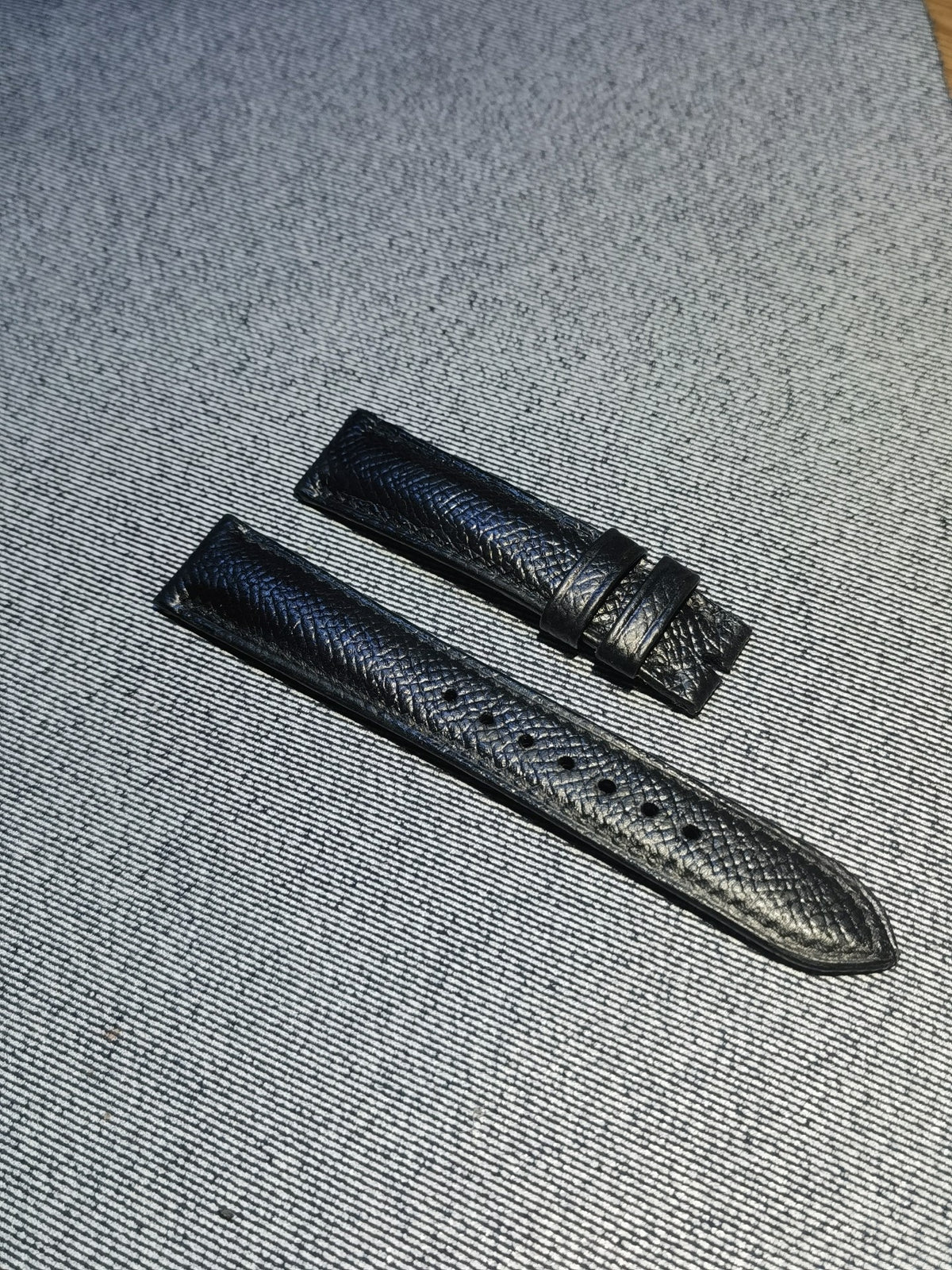 Epsom Leather Watch Strap Black