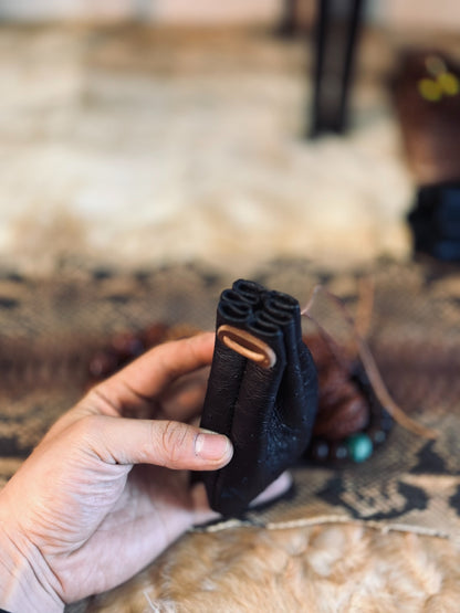 Handcrafted Leather Drawstring Pouch for Jewelry, EDC, and Collectibles - 10x15cm