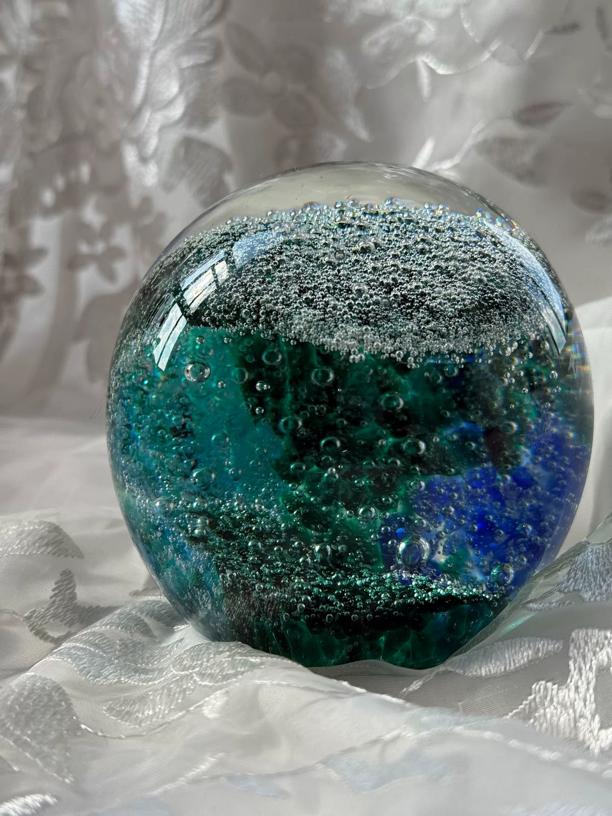 Vintage Liuli-glas bubbla-sfär 9,5 cm