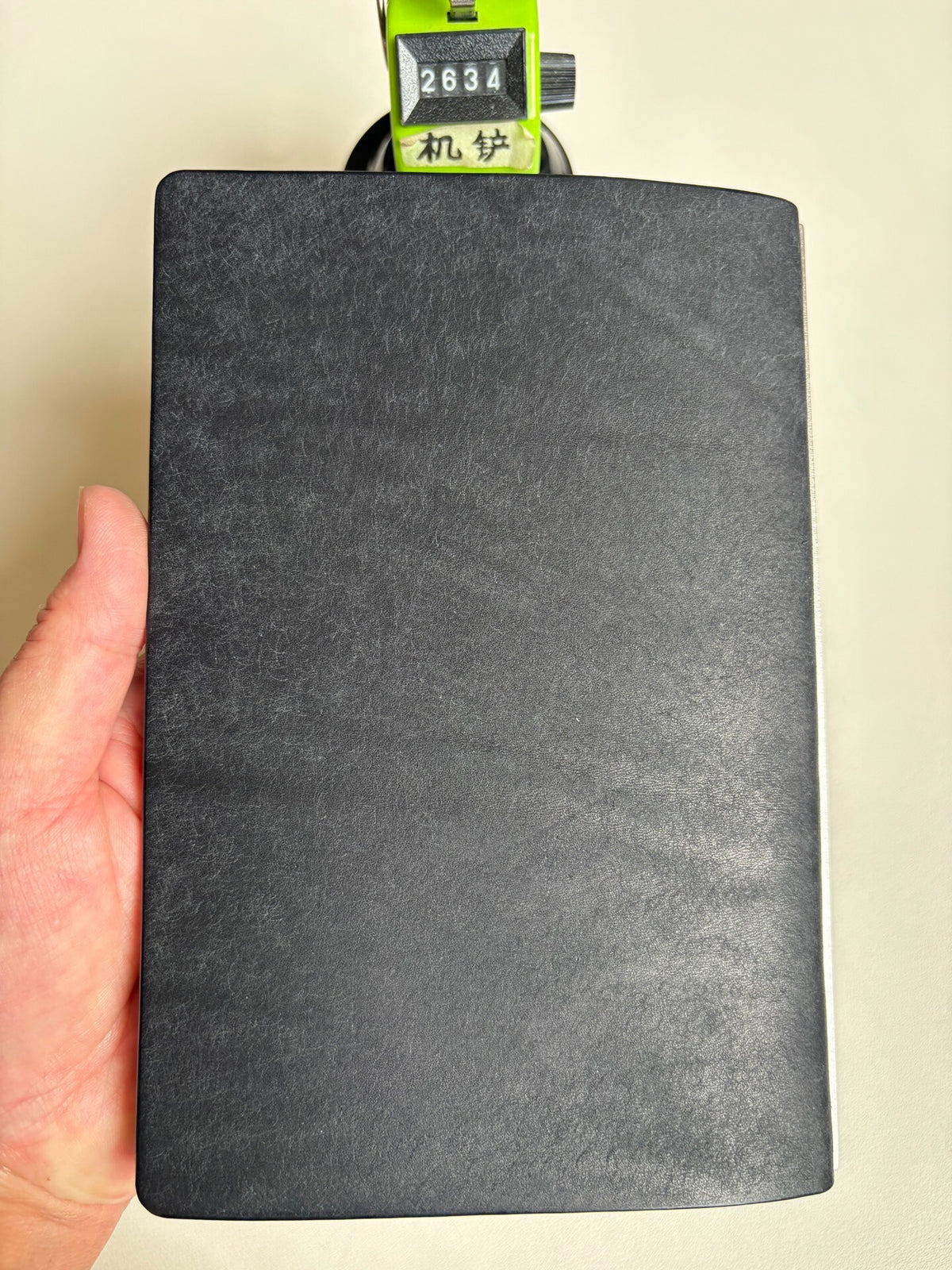 A6 Loose Leaf Binder Black Pueblo Leather