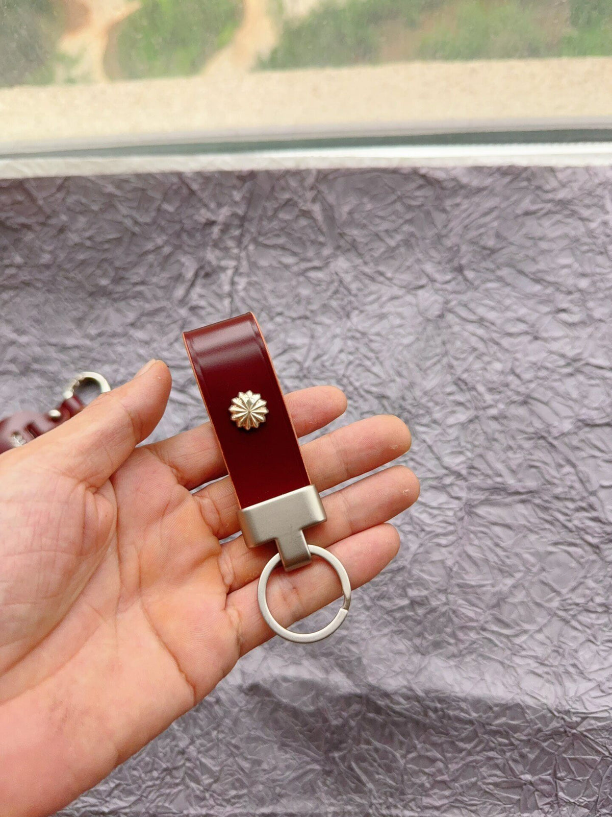 Japanese Shell Cordovan Leather Keychain