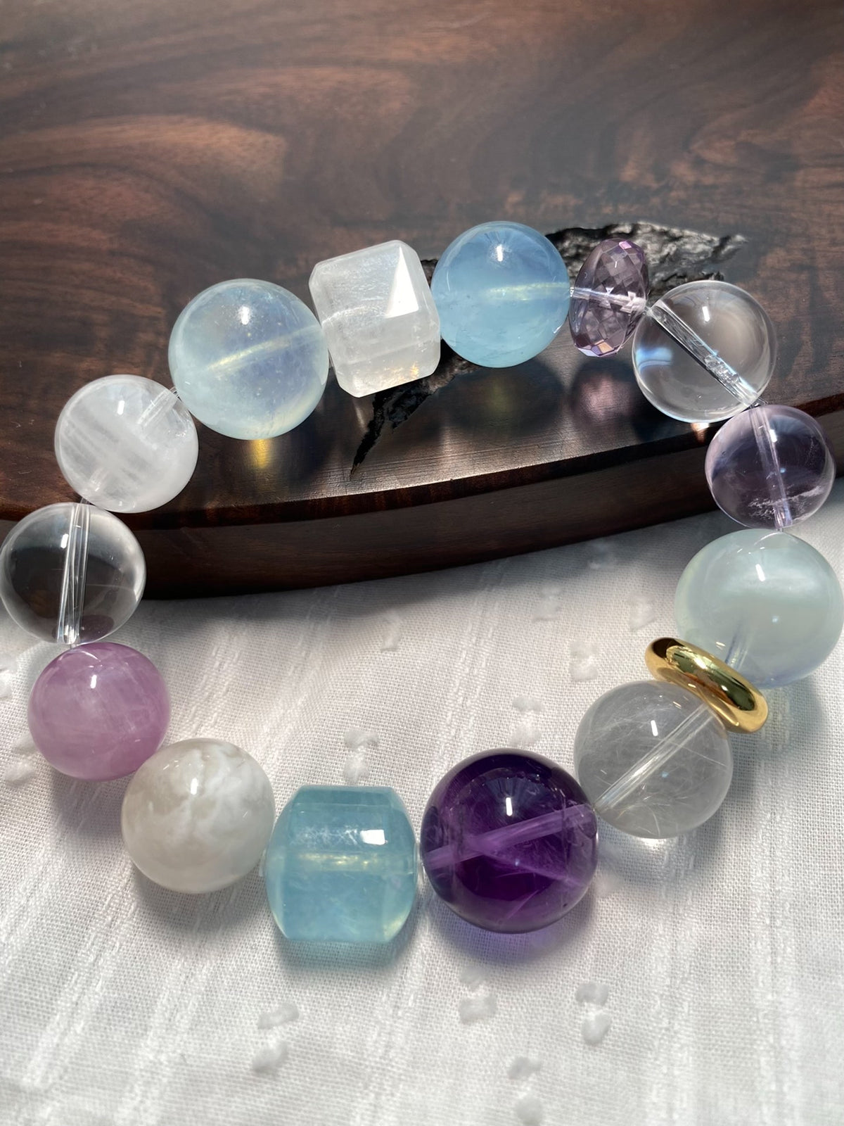 Natural Crystal Multi Gemstone Bracelet