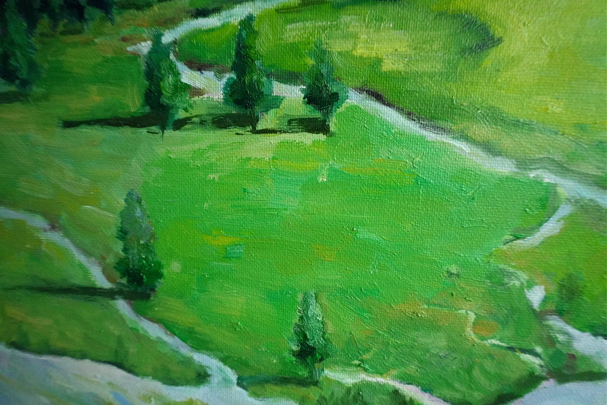 Valley Stream Original Oil Painting 50x60cm