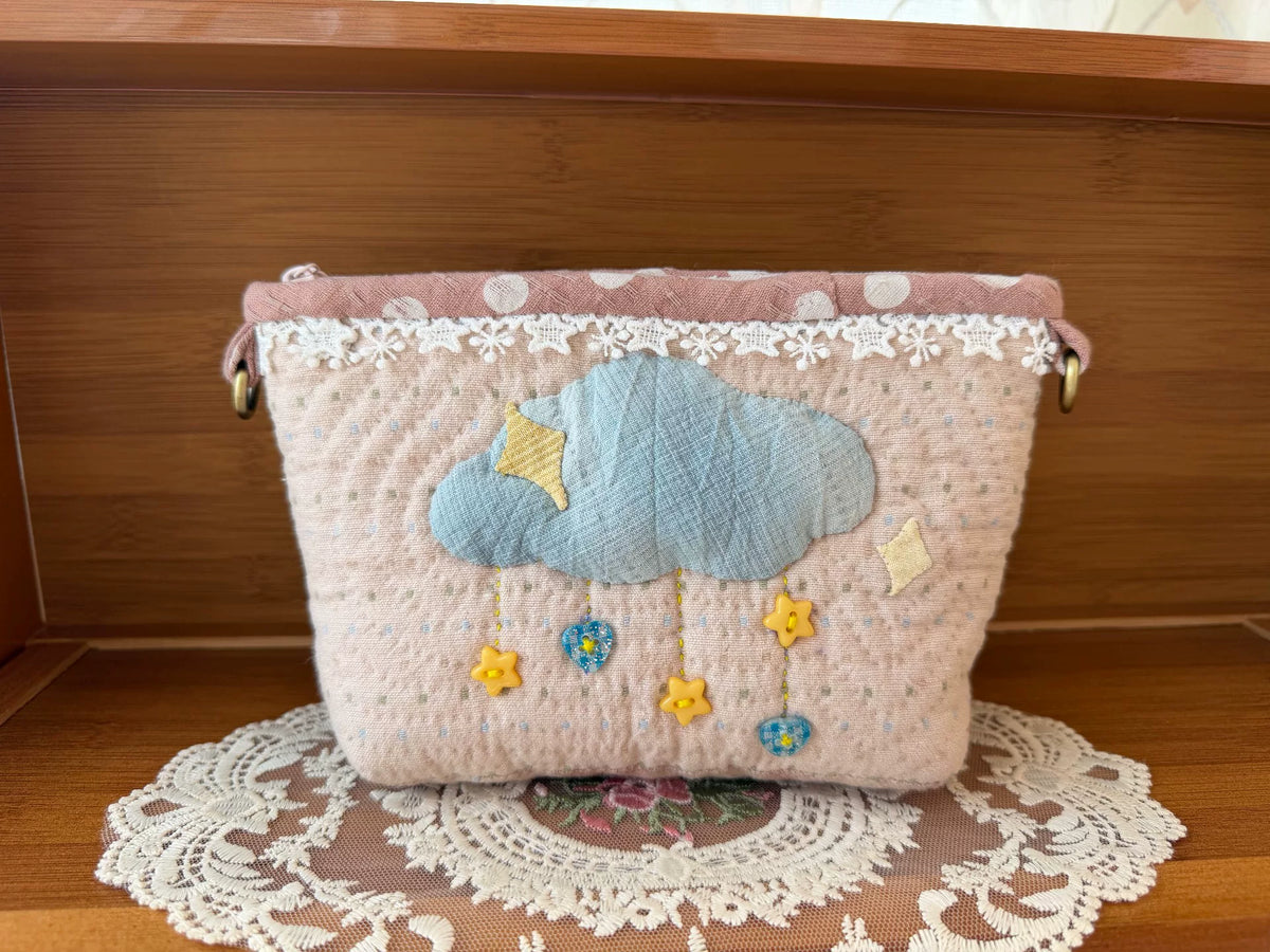 Saco de Tecido em Patchwork e Aplicação com Fecho