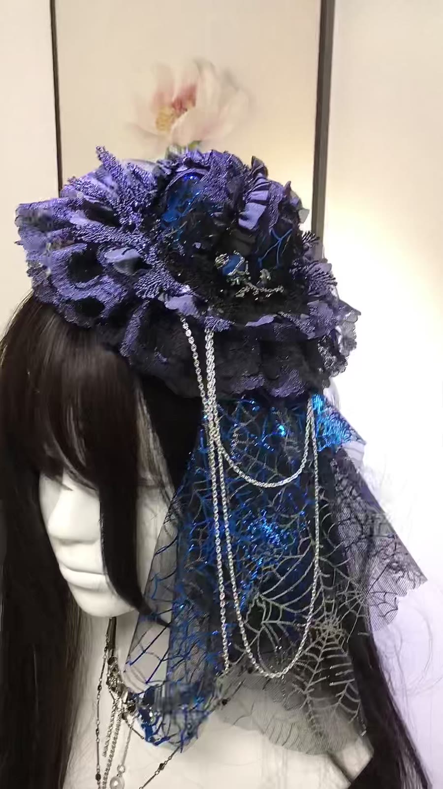 Mini Cartola Gothic Lolita Azul e Preta