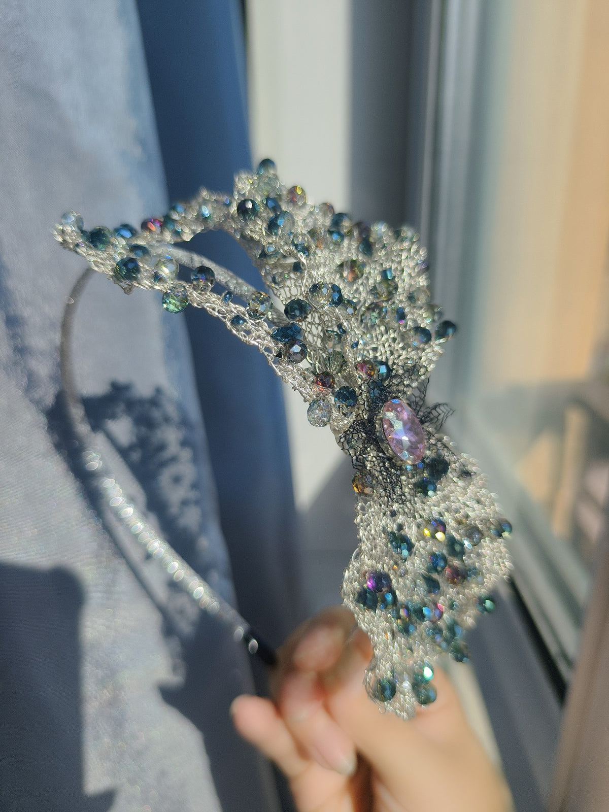 Oversized Crystal Butterfly Headband