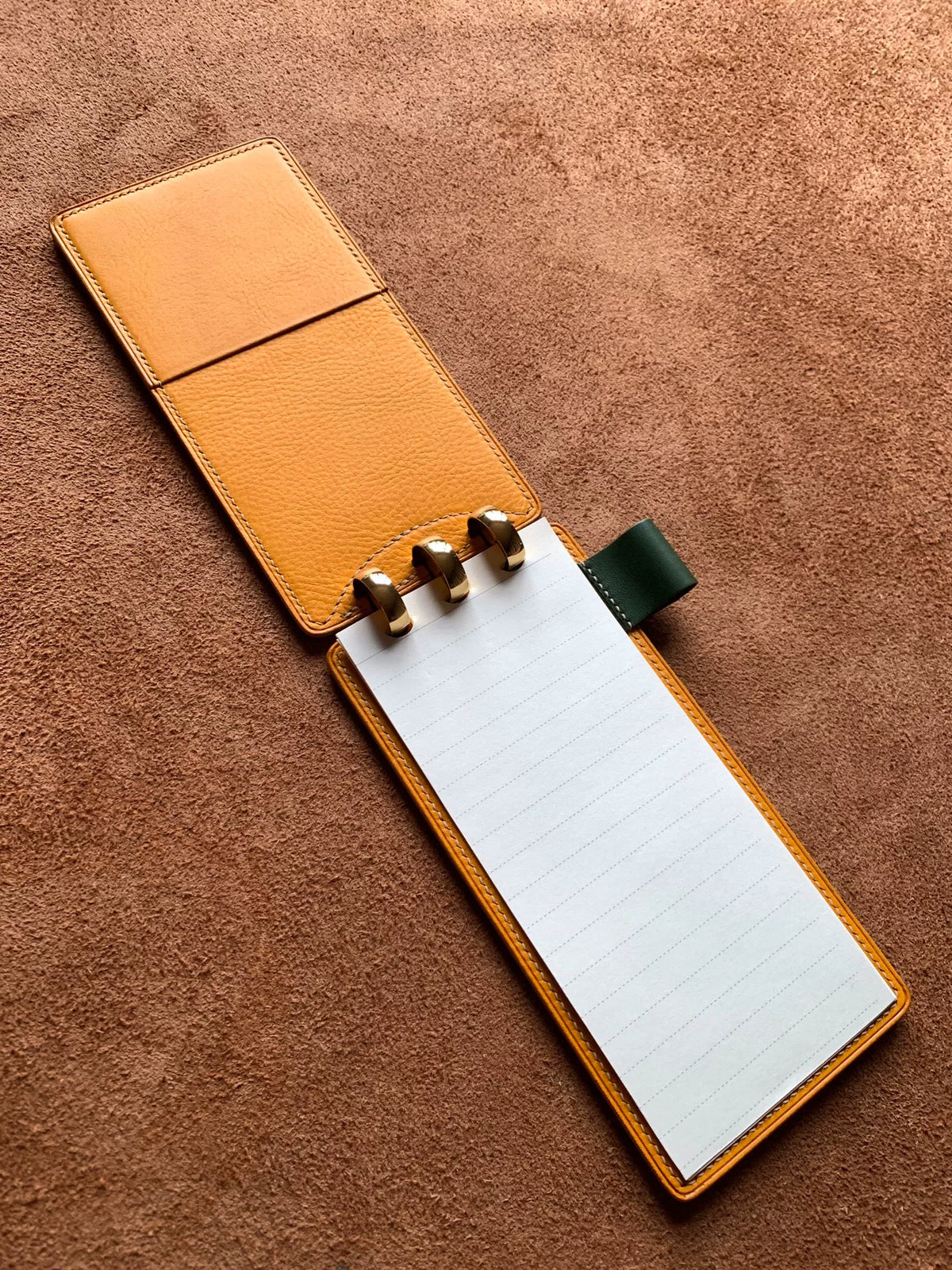 Green Pebbled Leather Notebook Cover