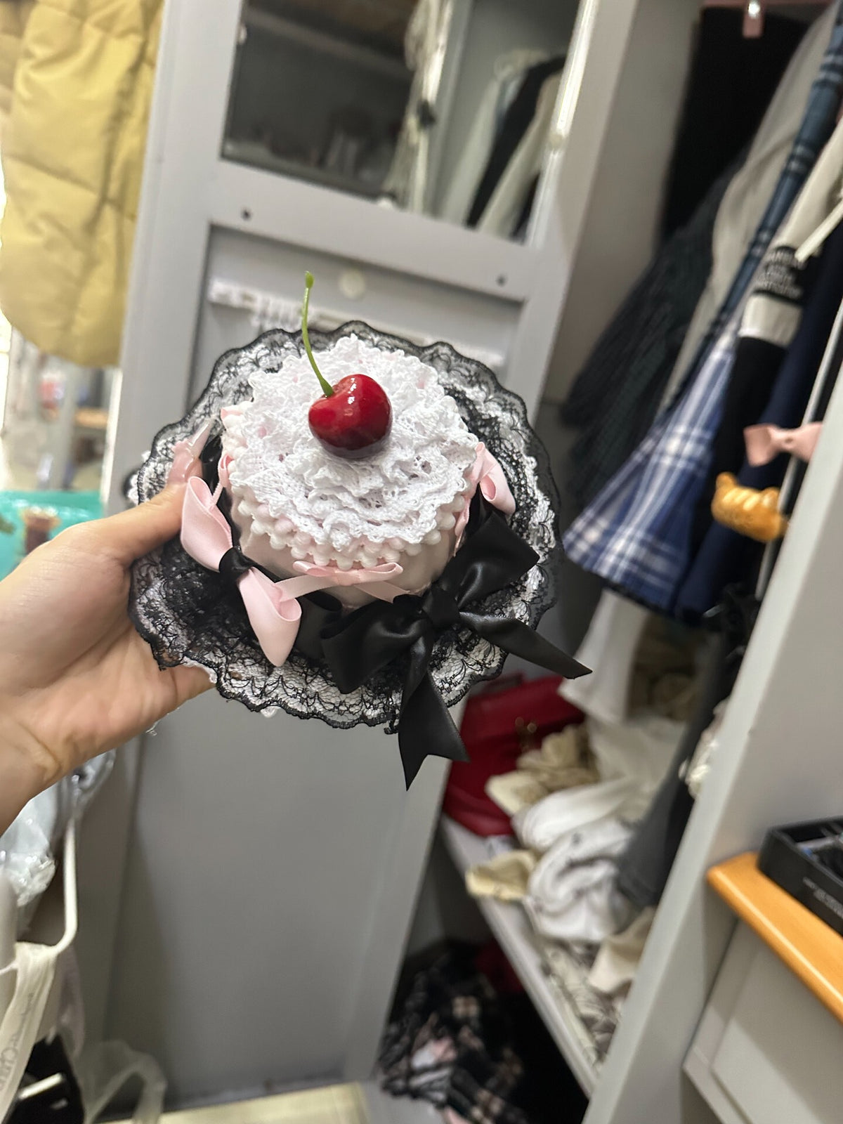 Cherry Topper Mini Hat Fascinator