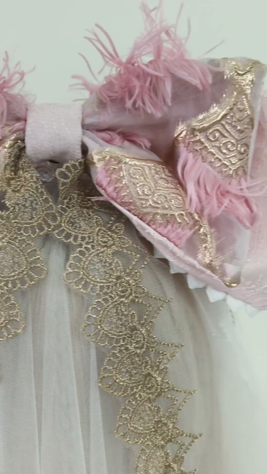Roze Lolita hoofdslier met afneembare strik